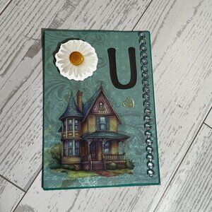 Original ACEO Art Card Victorian House Design With U Letter
